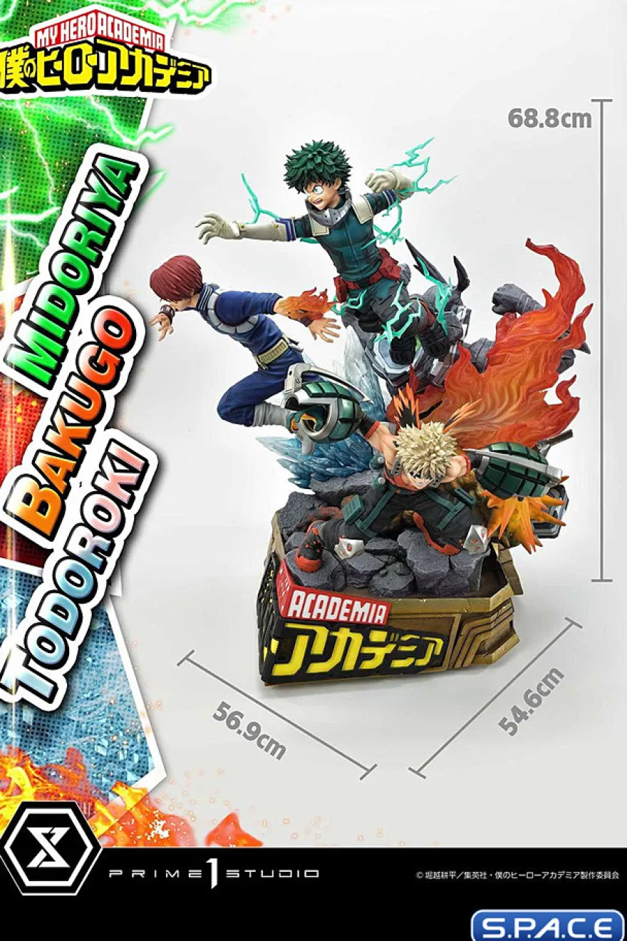 1/4 Scale Midoriya, Bakugo & Todoroki Ultimate Premium Masterline Statue