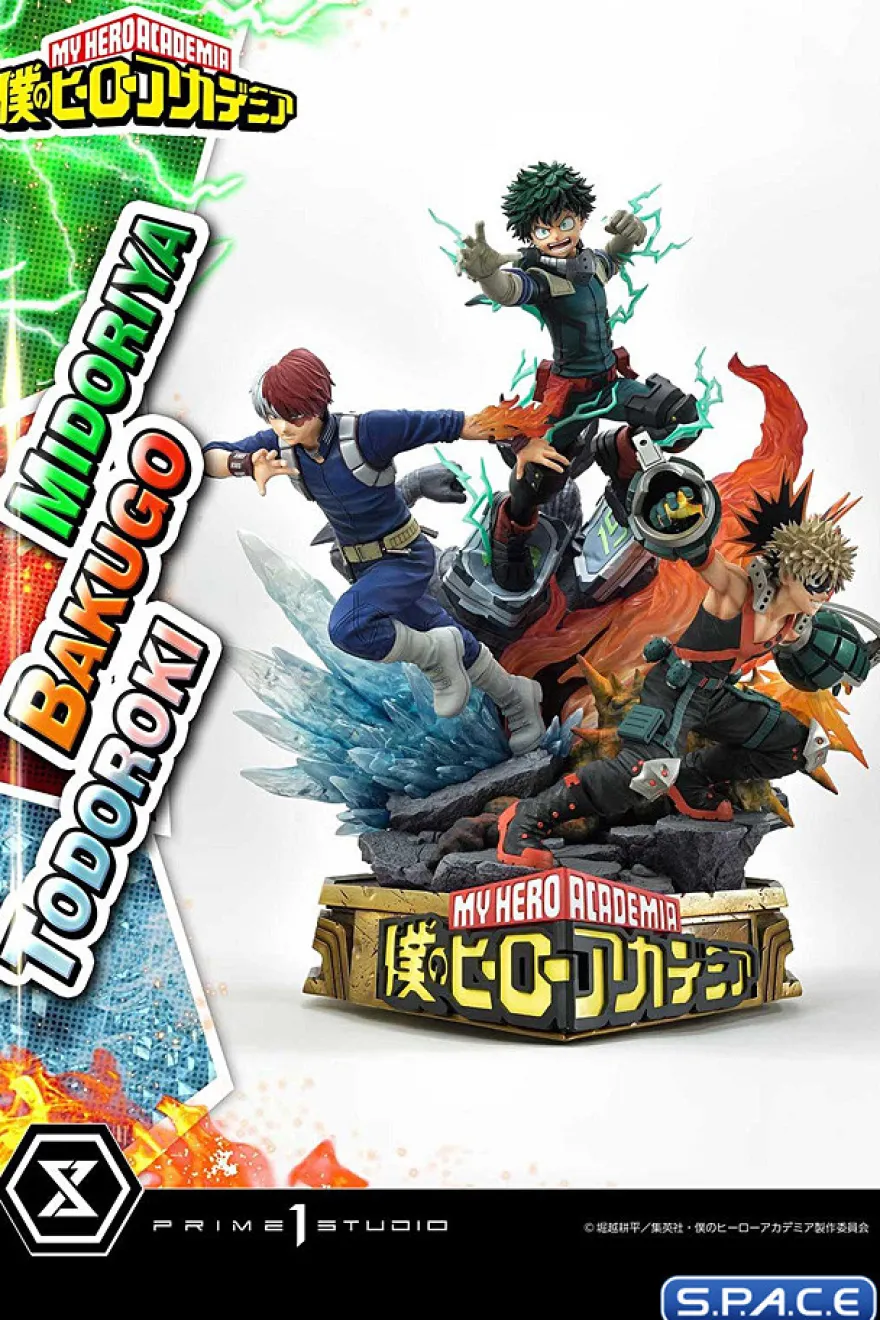 1/4 Scale Midoriya, Bakugo & Todoroki Ultimate Premium Masterline Statue