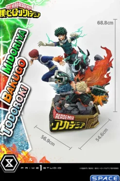 1/4 Scale Midoriya, Bakugo & Todoroki Deluxe Ultimate Premium Masterline Statue - Bonus Version