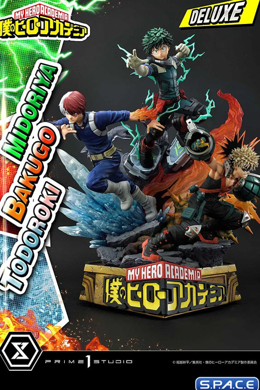 1/4 Scale Midoriya, Bakugo & Todoroki Deluxe Ultimate Premium Masterline Statue - Bonus Version