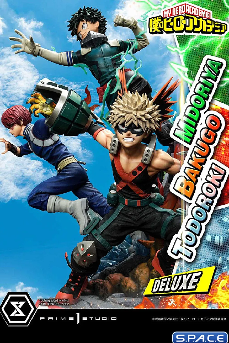 1/4 Scale Midoriya, Bakugo & Todoroki Deluxe Ultimate Premium Masterline Statue - Bonus Version