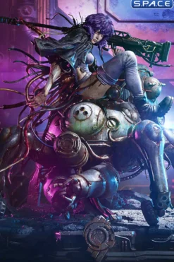 1/4 Scale Motoko Kusanagi & Tachikoma Statue - color Version