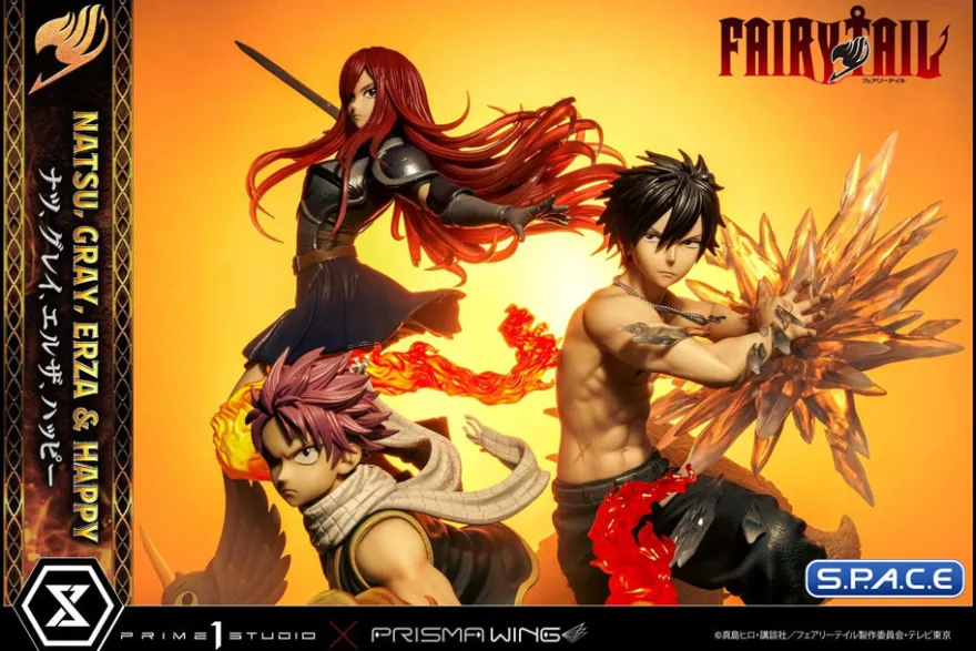 1/7 Scale Natsu, Gray, Erza & Happy Concept Masterline Statue