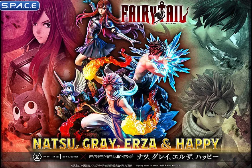 1/7 Scale Natsu, Gray, Erza & Happy Concept Masterline Statue
