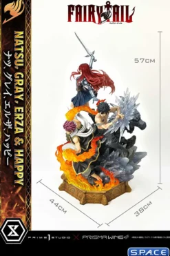 1/7 Scale Natsu, Gray, Erza & Happy Deluxe Concept Masterline Statue