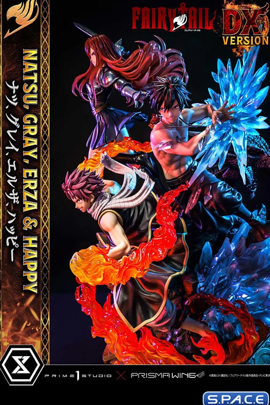 1/7 Scale Natsu, Gray, Erza & Happy Deluxe Concept Masterline Statue