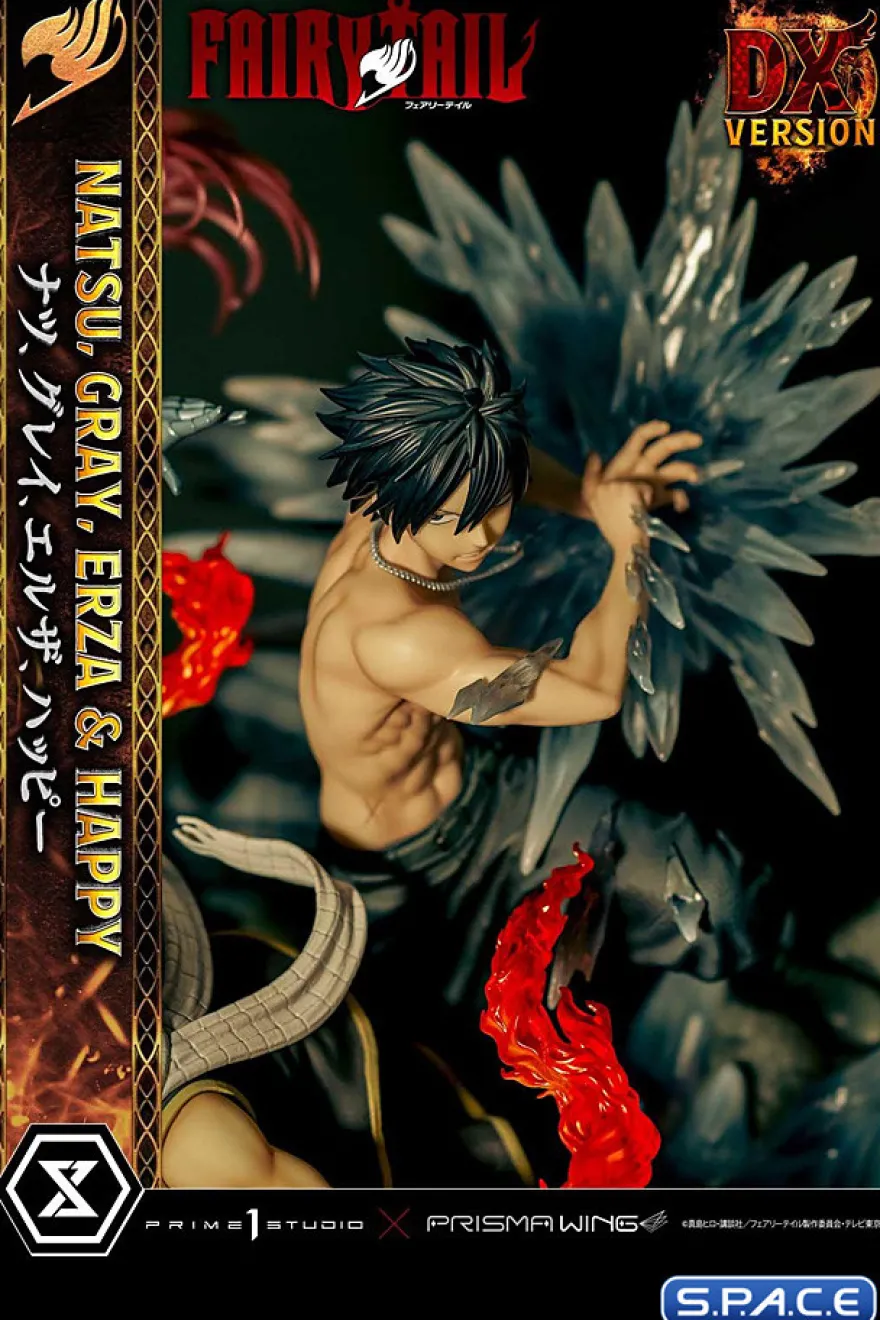 1/7 Scale Natsu, Gray, Erza & Happy Deluxe Concept Masterline Statue