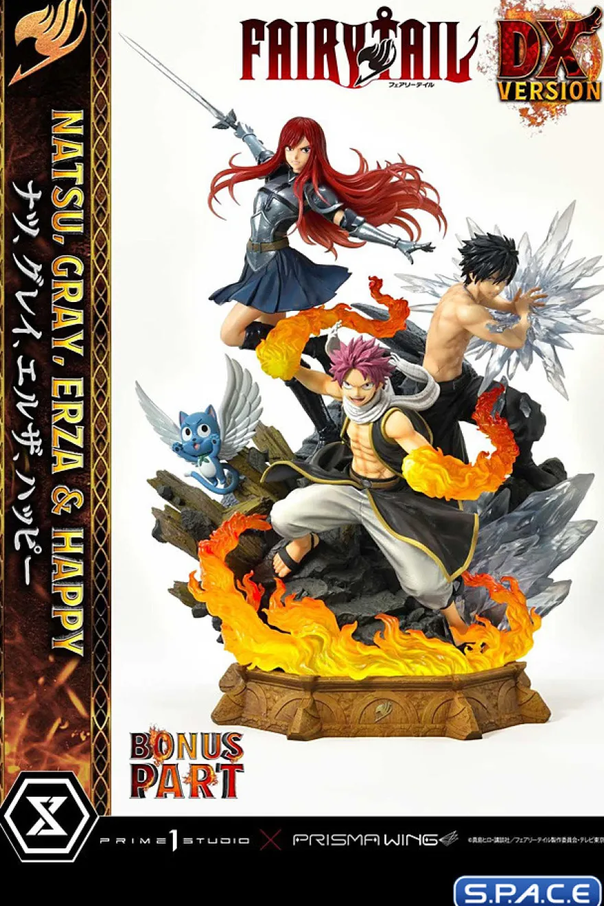 1/7 Scale Natsu, Gray, Erza & Happy Deluxe Concept Masterline Statue