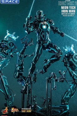 1/6 Scale Neon Tech Iron Man with Suit-Up Gantry Movie Masterpiece MMS672D50 (Iron Man 2)