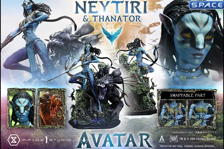 1/4 Scale Neytiri & Thanator Real Elite Masterline Statue