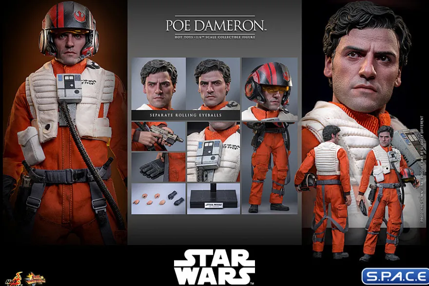 1/6 Scale Poe Dameron Movie Masterpiece MMS806