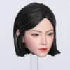 1/6 Scale Pomelo Head Sculpt with Leopard Cheongsam Dress Character Set