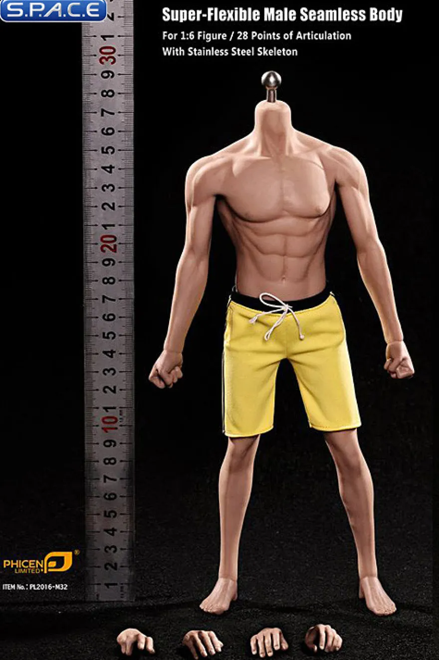 1/6 Scale Seamless Asian Male Body