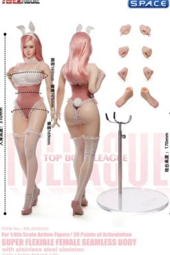 1/6 Scale Seamless Female Body with head sculpt SR-AD02H