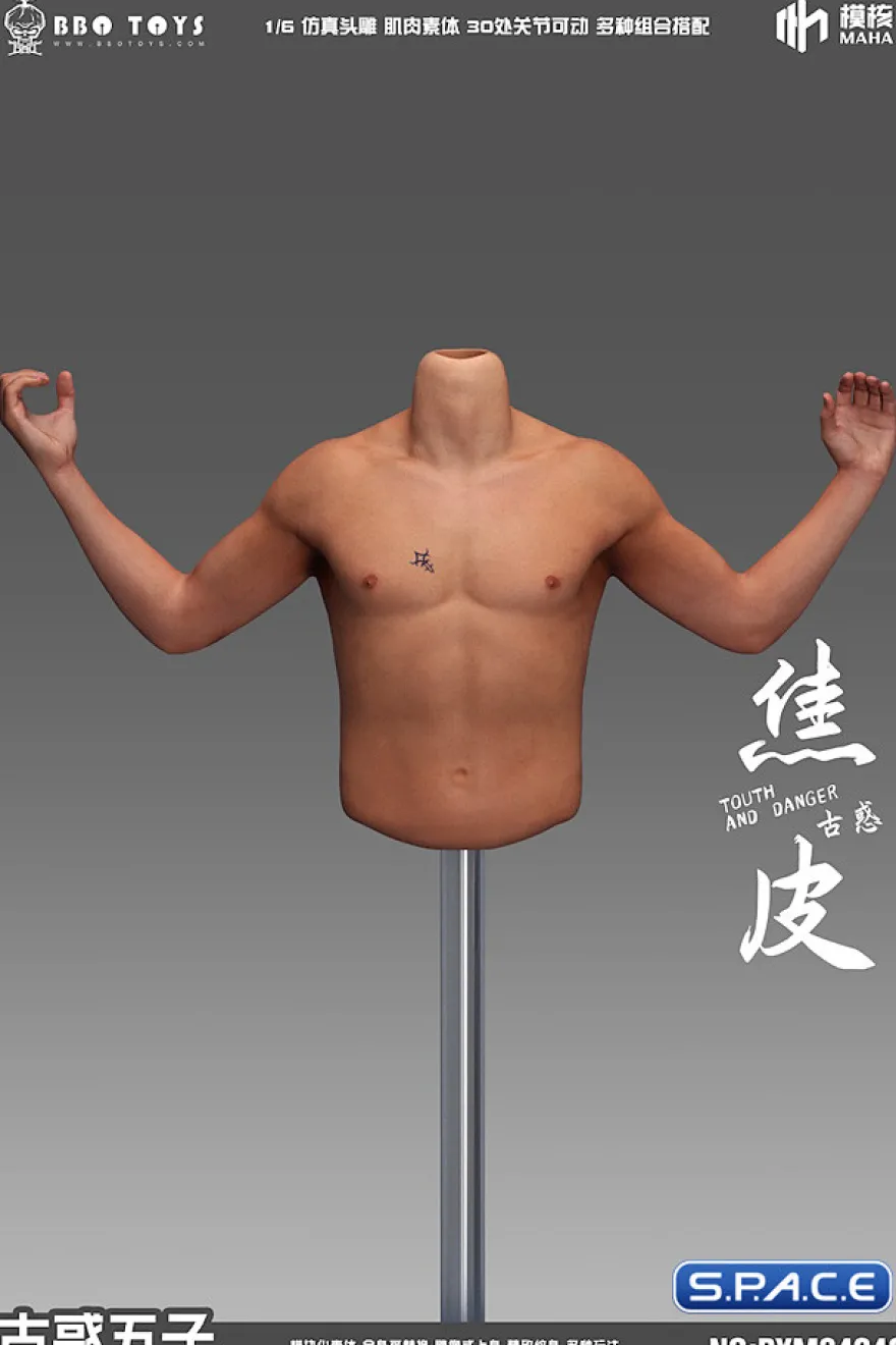 1/6 Scale seamless upper Body for Asian Gangster Version 4