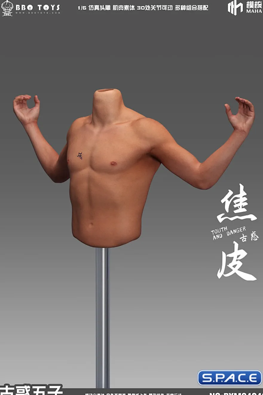 1/6 Scale seamless upper Body for Asian Gangster Version 4