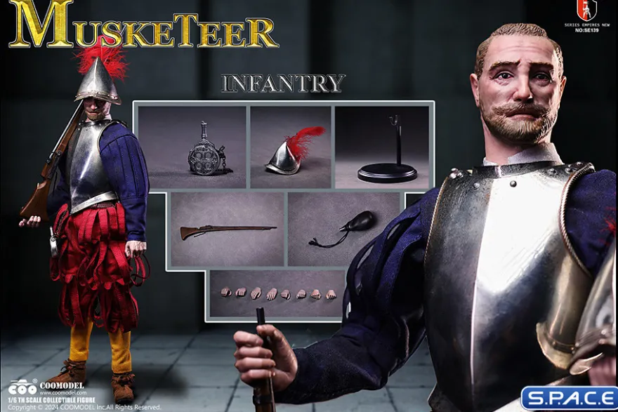 1/6 Scale Spanish Conquistador Musketeer Infantry