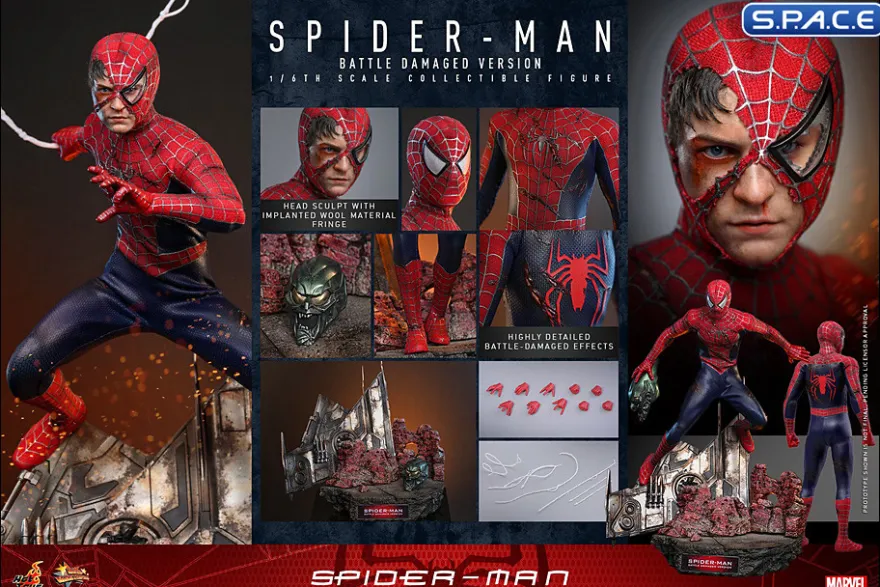 1/6 Scale Spider-Man Battle-Damaged Version Movie Masterpiece MMS859