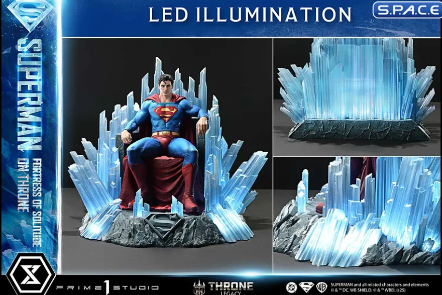 1/4 Scale Superman Fortress of Solitude on Throne Throne Legacy Statue