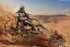 1/10 Scale The Mandalorian on Speederbike Deluxe BDS Art Scale Statue