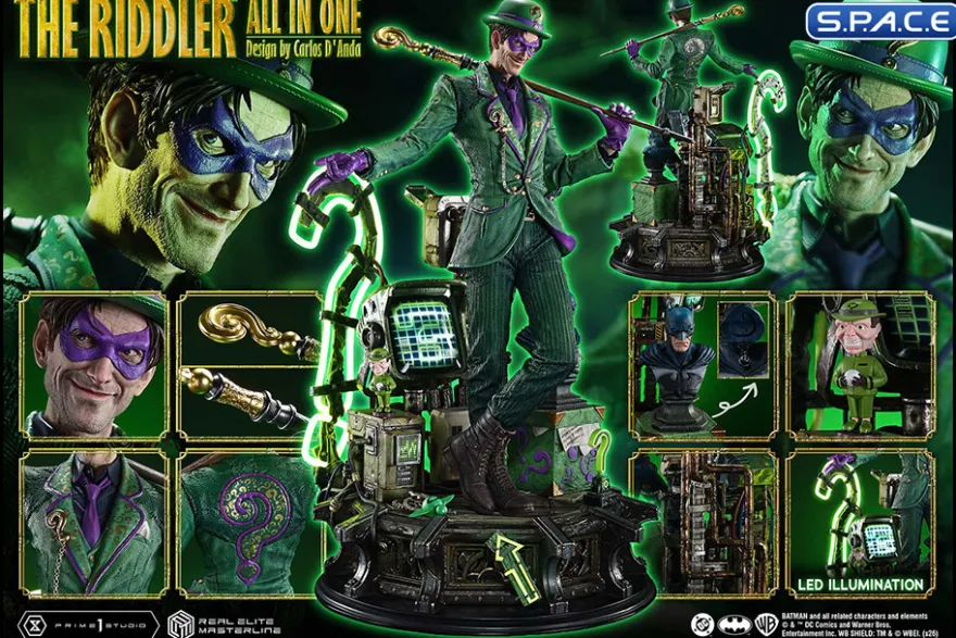 1/3 Scale The Riddler »All In One« Real Elite Masterline Statue