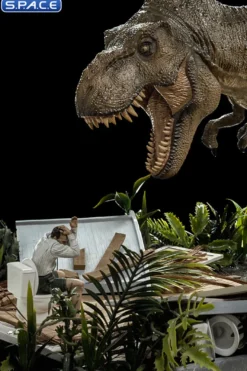 1/20 Scale T-Rex attacks Donald Gennaro Demi Art Scale Diorama