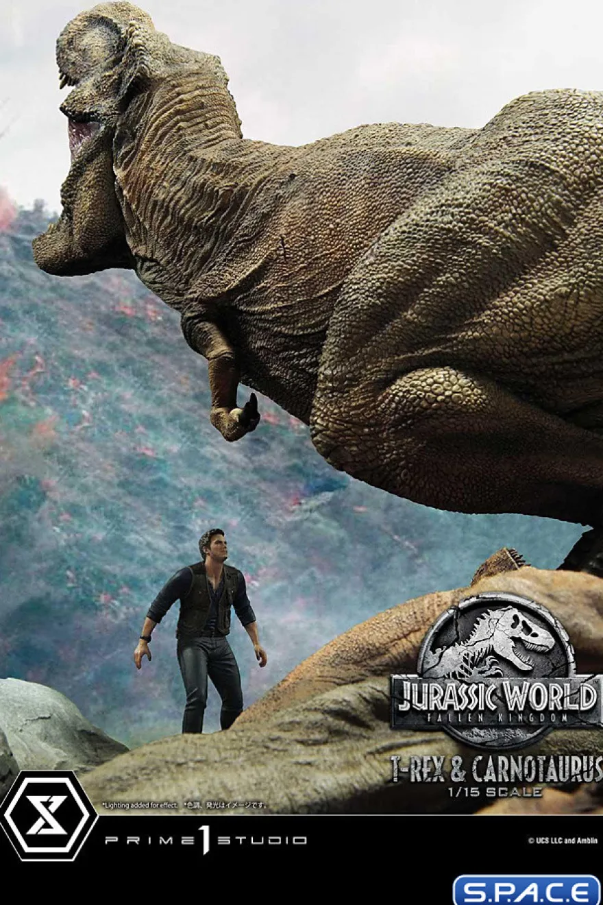 1/15 Scale Tyrannosaurus-Rex & Carnotaurus Legacy Museum Collection Statue