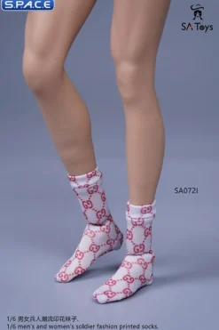 1/6 Scale unisex fashion printed Socks