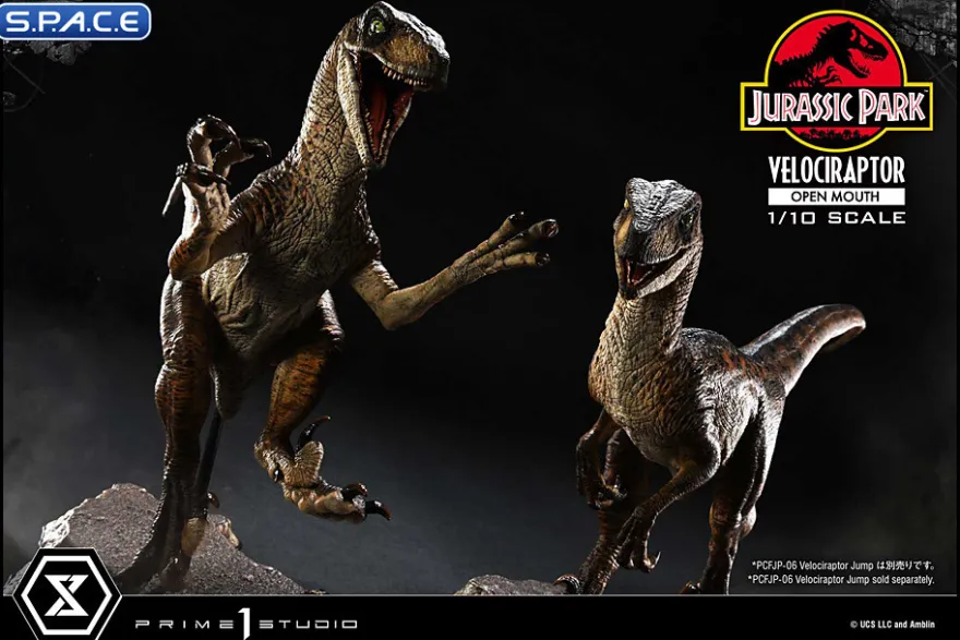 1/10 Scale Velociraptor Prime Collectible Figures Statue - open Mouth Version