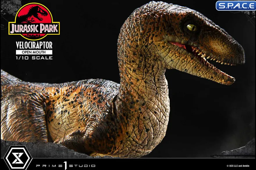 1/10 Scale Velociraptor Prime Collectible Figures Statue - open Mouth Version