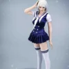 1/6 Scale Winter School Girl Character Set with white Coat