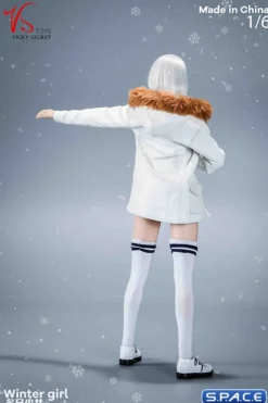 1/6 Scale Winter School Girl Character Set with white Coat
