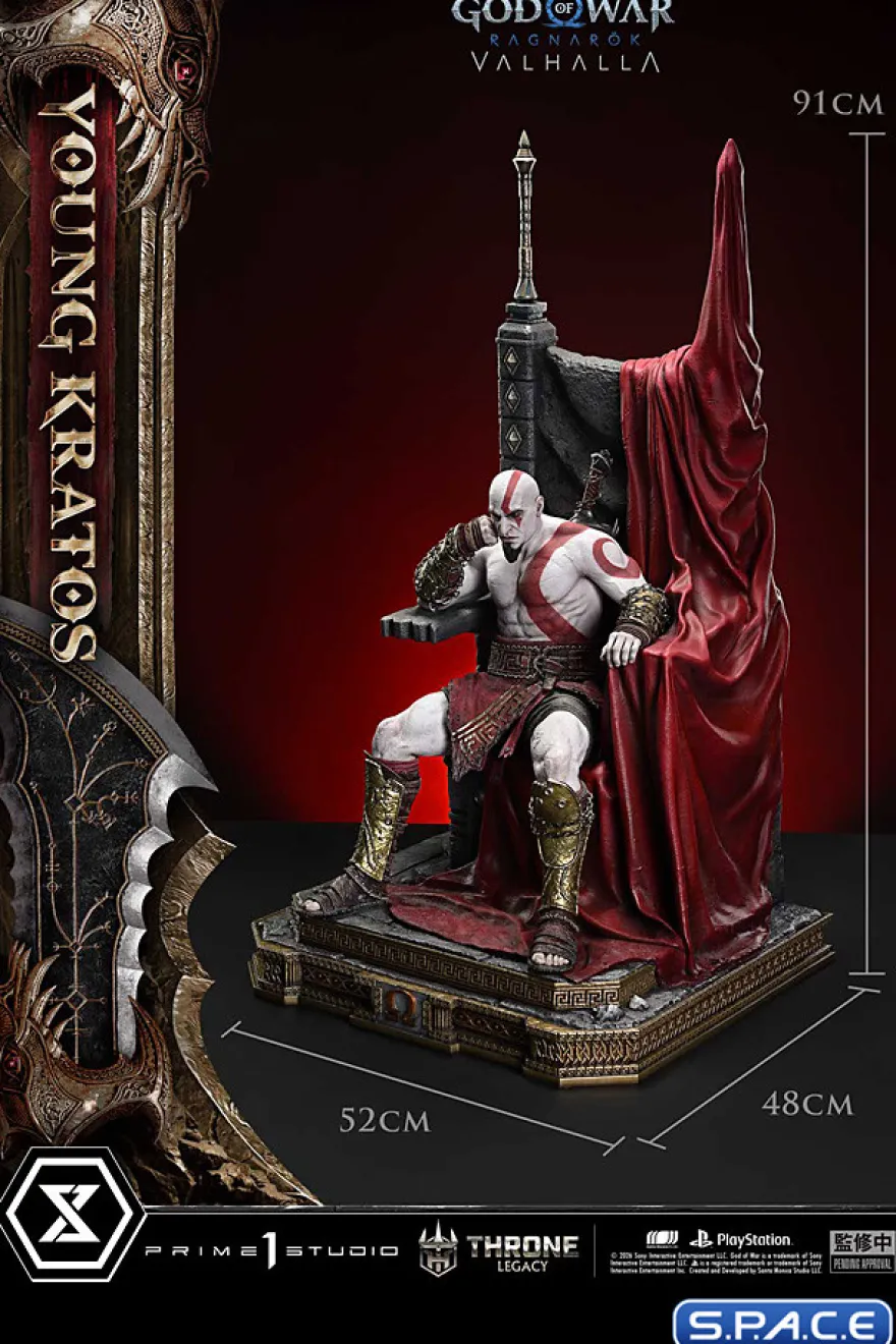 1/3 Scale Young Kratos Throne Legacy Statue