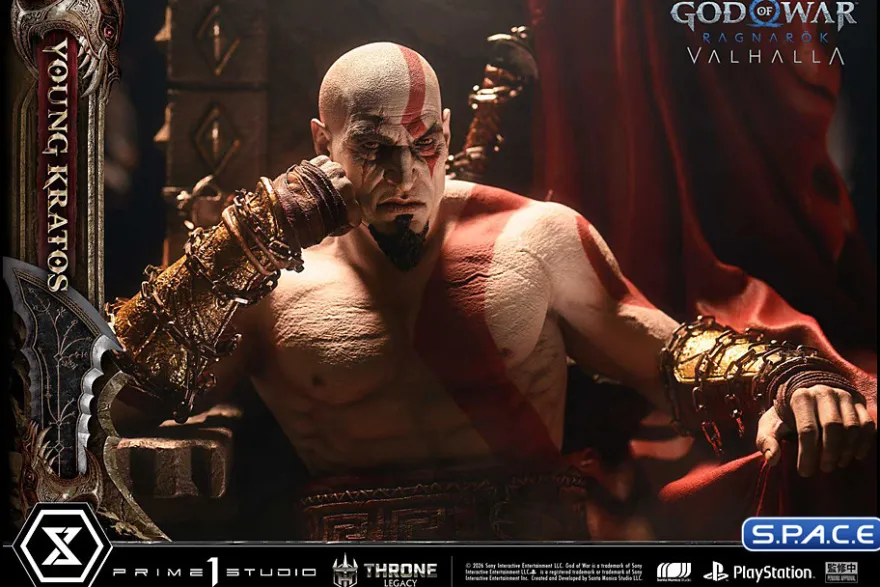 1/3 Scale Young Kratos Throne Legacy Statue