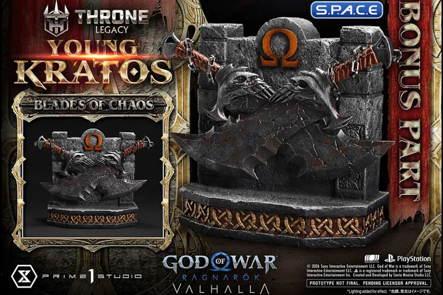 1/3 Scale Young Kratos Throne Legacy Statue