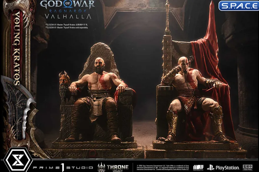 1/3 Scale Young Kratos Throne Legacy Statue