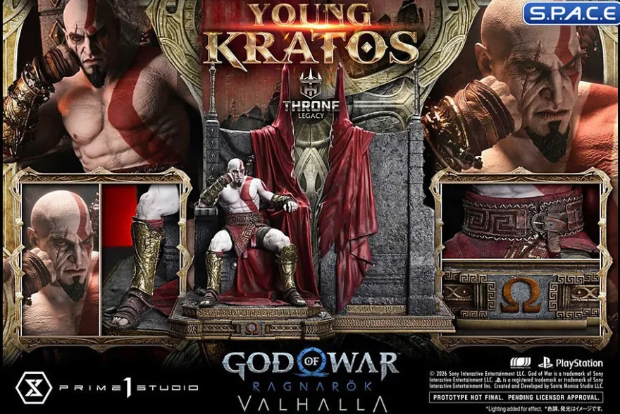 1/3 Scale Young Kratos Throne Legacy Statue