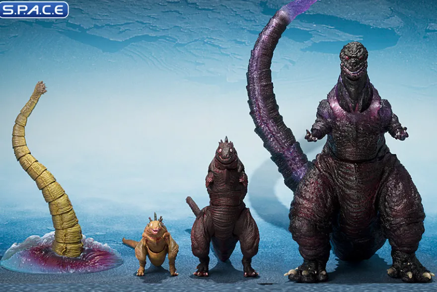 S.H.MonsterArts Godzilla 2nd Form & 3rd Form & Giant Unknown Creature Set