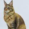 Sitting upright Maine Coon Statue