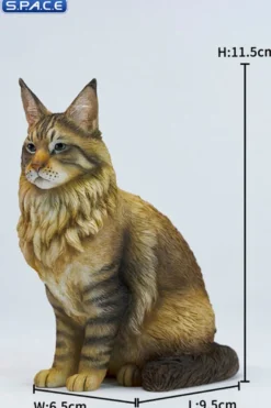Sitting upright Maine Coon Statue