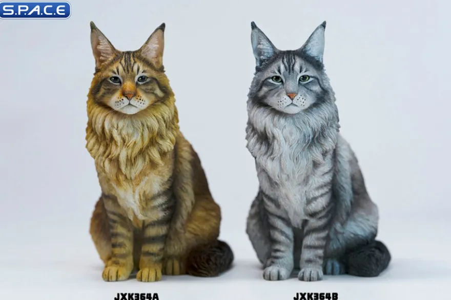 Sitting upright Maine Coon Statue