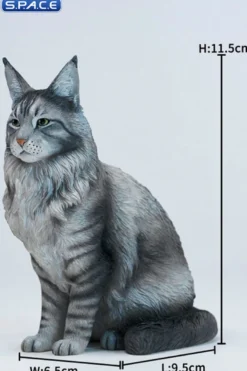 Sitting upright Maine Coon Statue