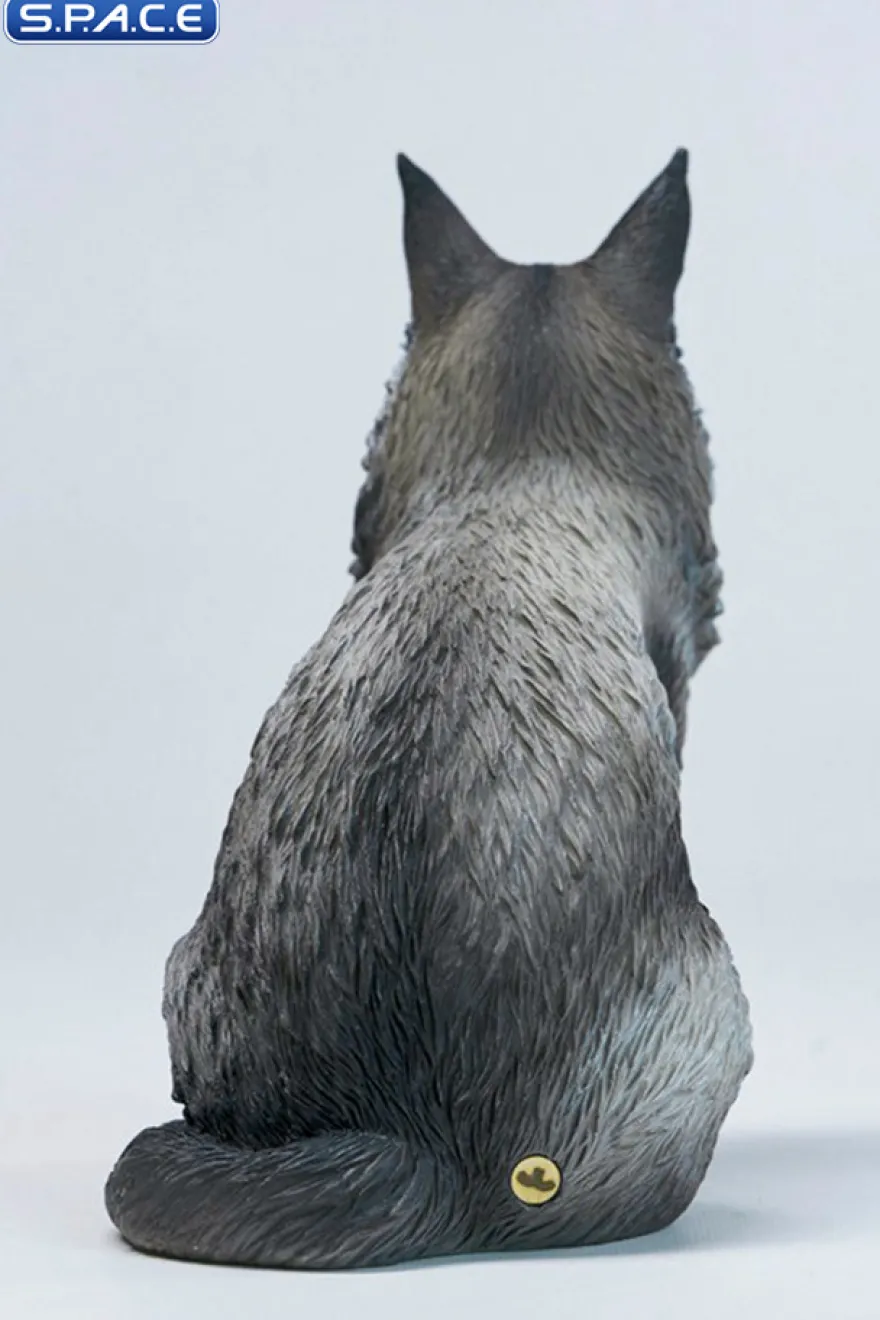 Sitting upright Maine Coon Statue