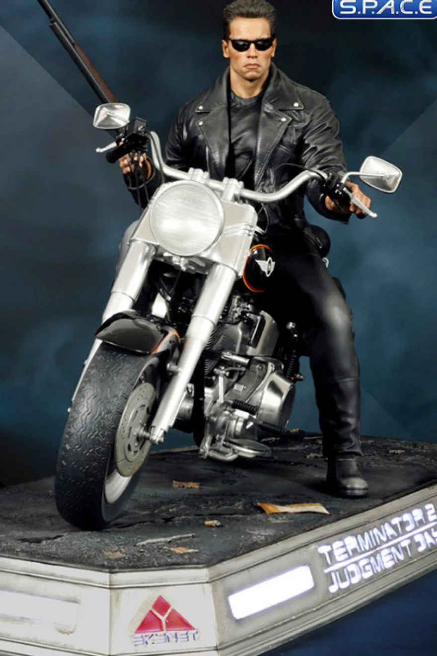 T-800 on Motorcycle Statue