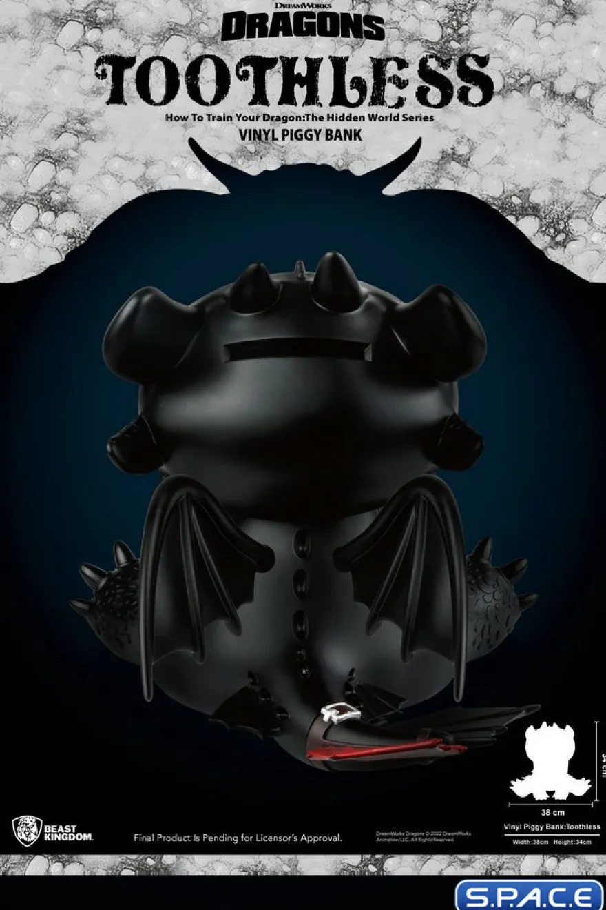 Toothless Vinyl Piggy Bank