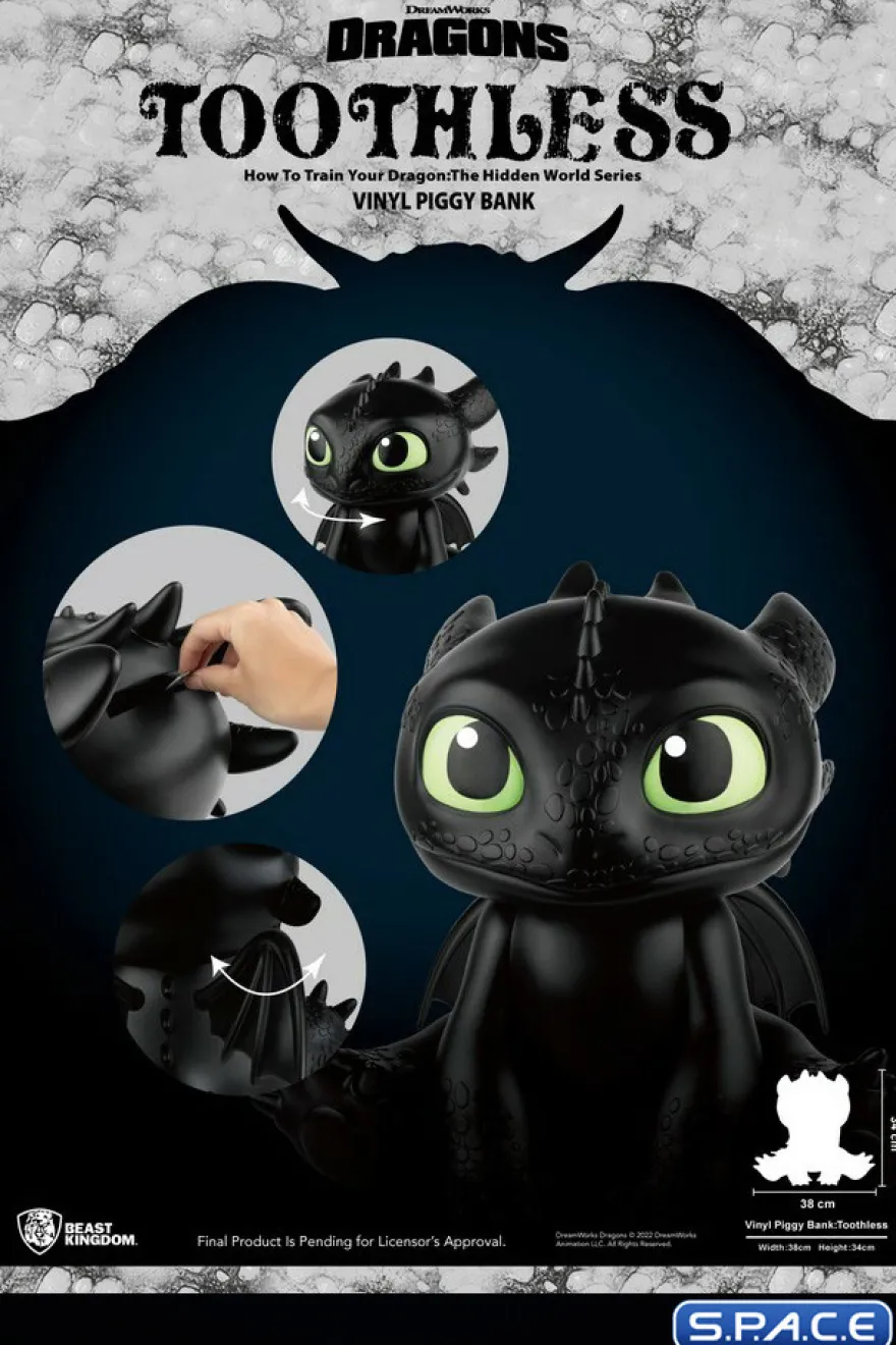 Toothless Vinyl Piggy Bank