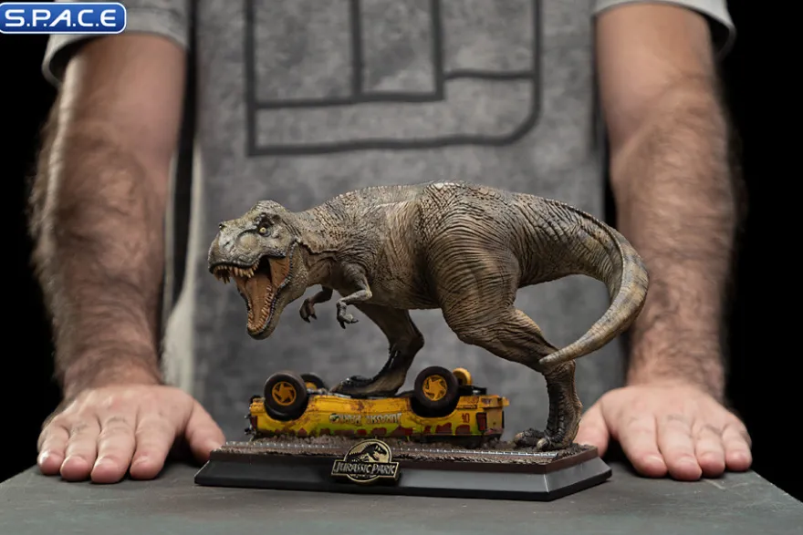 T-Rex Attack Jurassic Park Icons Mini-Statue