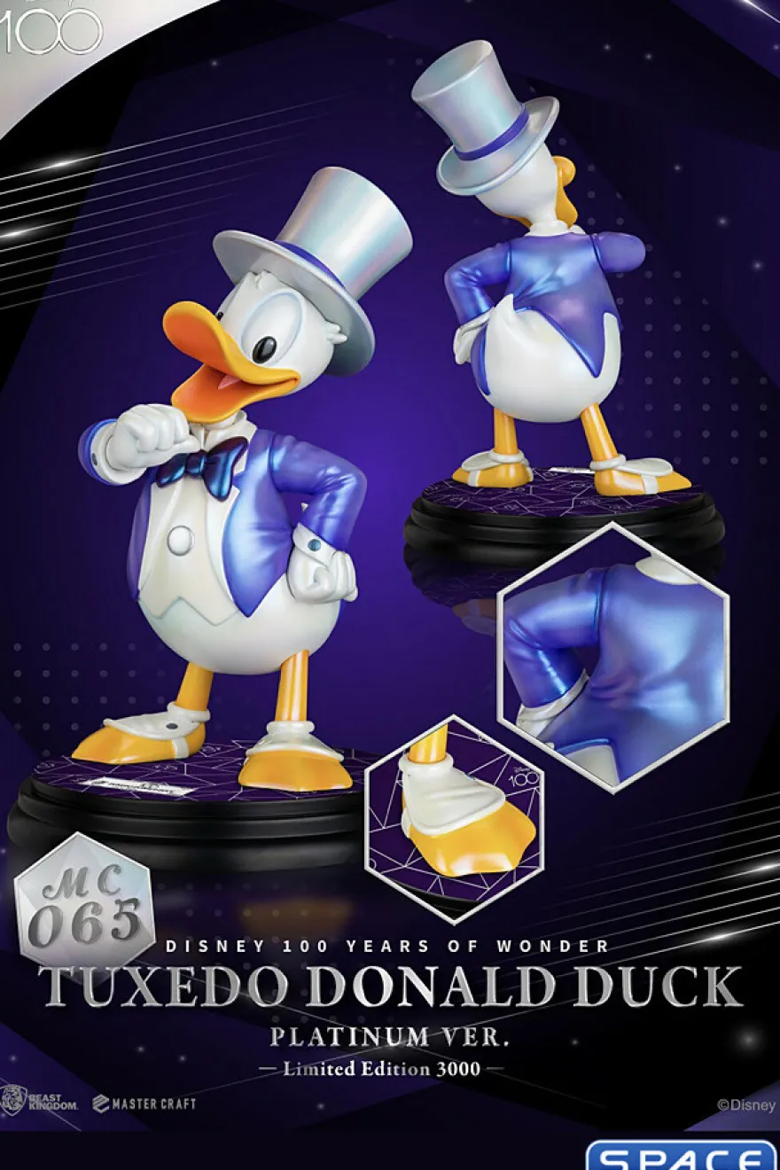 Tuxedo Donald Duck Master Craft Statue - Platinum Version