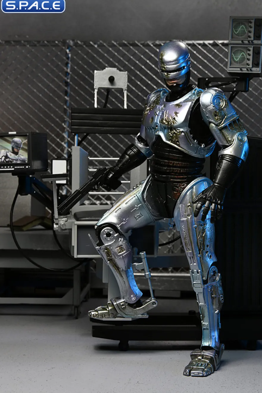 Ultimate Battle-Damaged RoboCop with Chair
