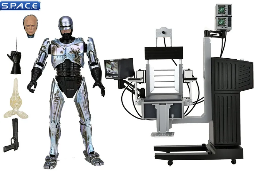 Ultimate Battle-Damaged RoboCop with Chair